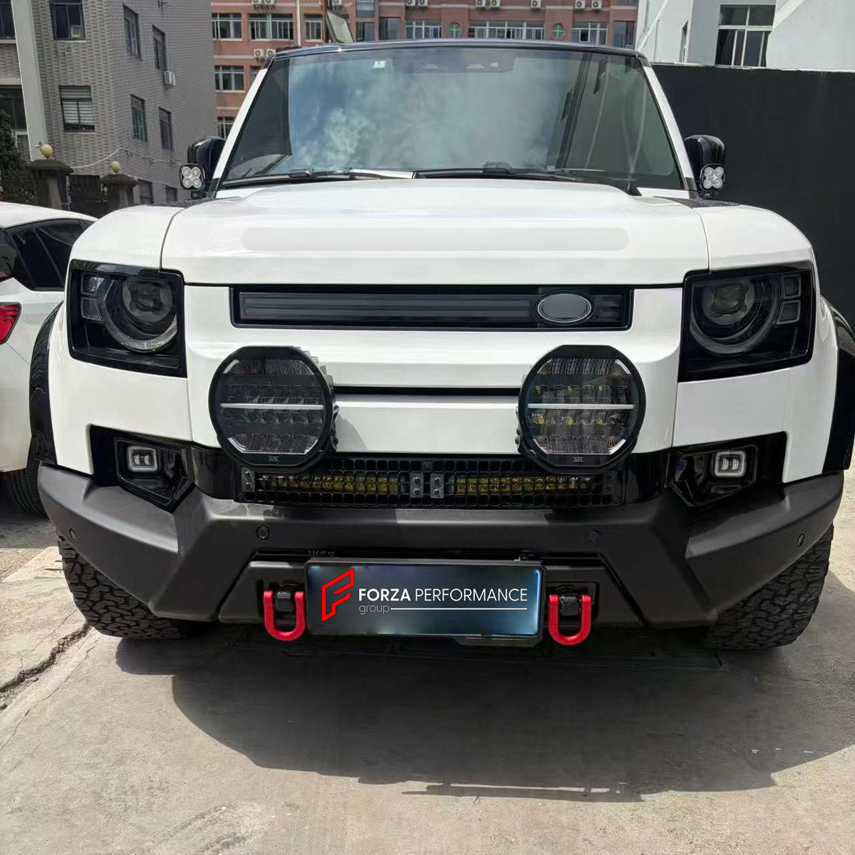 FRONT BUMPER GUARD for LAND ROVER DEFENDER L663 90 110 2019+

Set includes:
Front Bumper Guard

Material: Aluminum Alloy

NOTE: Professional installation is required.
