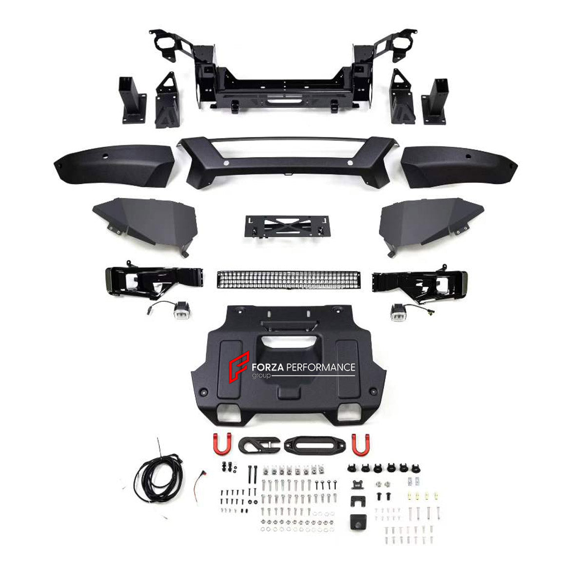 FRONT BUMPER GUARD for LAND ROVER DEFENDER L663 90 110 2019+

Set includes:
Front Bumper Guard

Material: Aluminum Alloy

NOTE: Professional installation is required.