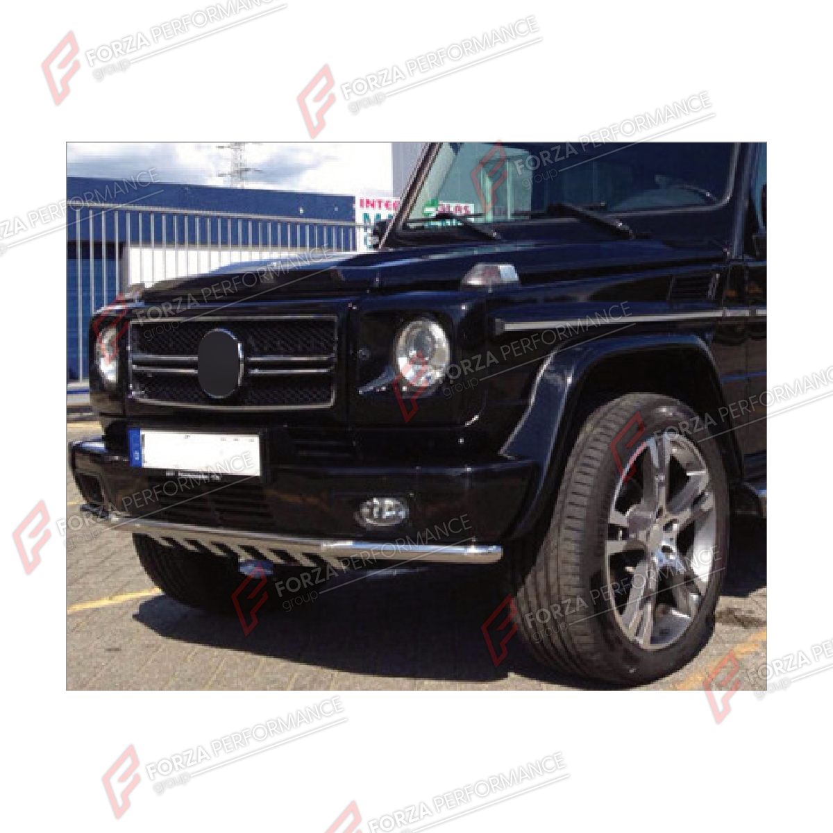 FRONT BUMPER GUARD PROTECTION for MERCEDES-BENZ G-CLASS W463 2008 - 2018

Set includes:
Front Bumper Guard Protection

Material: Plastic

NOTE: Professional installation is required.