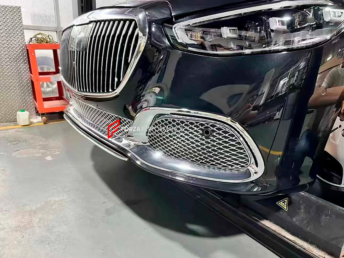 FRONT BUMPER LOWER MESH for MERCEDES-BENZ S-CLASS S480 S580 W223 S480 S580 2020+ to S680 MAYBACH

Set includes:

Front Bumper Mesh

Material: Plastic

Note: Professional installation is required.