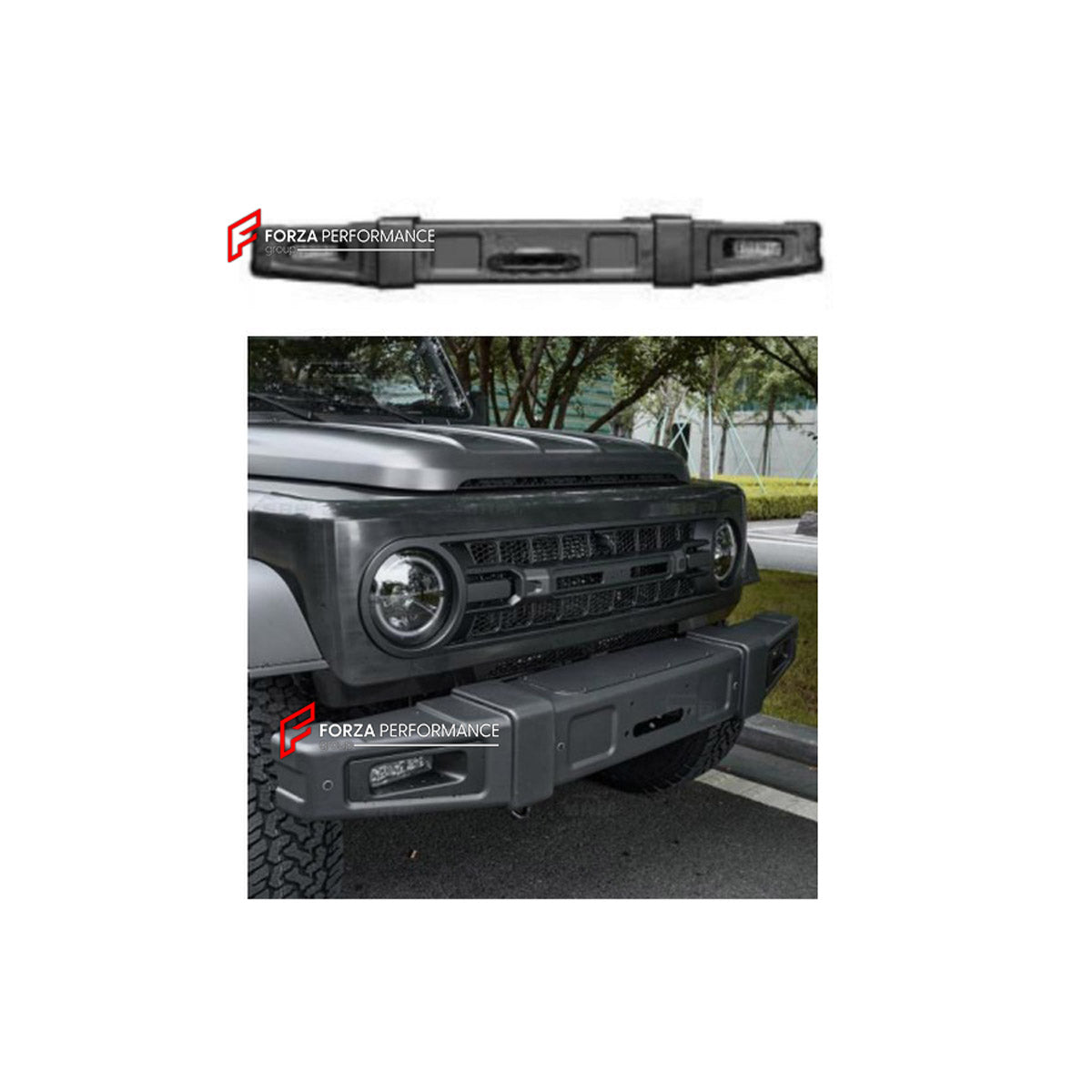 FRONT BUMPER WITH FOG LIGHT COVERS for BAW 212 T01 2024+

Set includes:
Front Bumper
Fog Light Covers

Material: Plastic

NOTE: Professional installation is required.