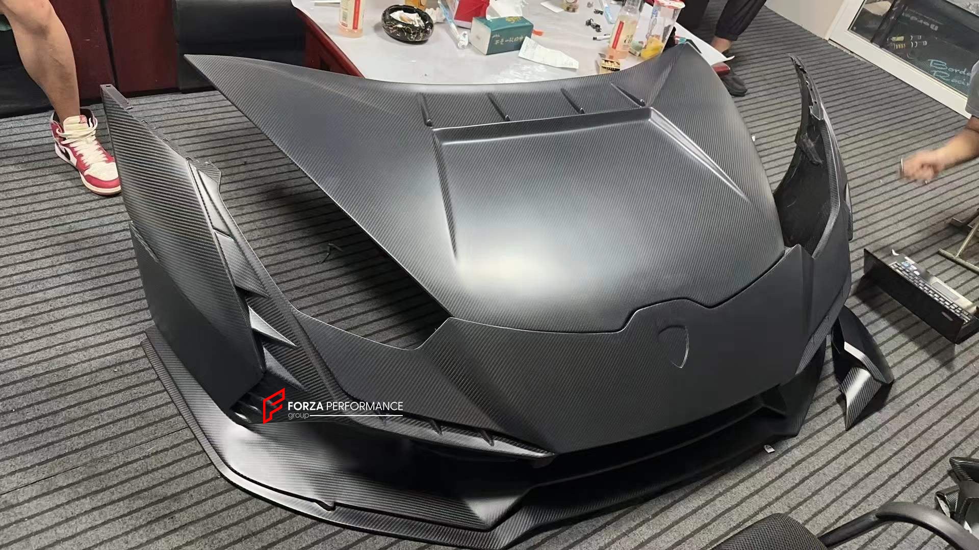 FACELIFT CONVERSION MATTE CARBON BODY KIT FOR LAMBORGHINI HURACAN LP580 EVO LP610 EVO UPGRADE TO HURACAN EVO TECNICA 640