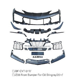 Z06 STYLE FRONT BUMPER FOR CHEVROLET CORVETTE STINGRAY C8 2020+
