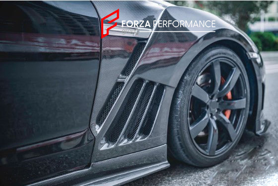 CARBON FIBER FRONT FENDERS FOR NISSAN GT-R R35 2008+