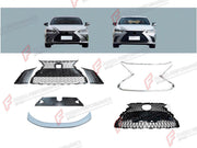FRONT GRILLE AND DUCKTAIL SPOILER for LEXUS ES200 2018+ FORZA PERFORMANCE custom fit F-Sport Style

Set includes:
Front Grille
Ducktail Spoiler

Material: Plastic

NOTE: Professional installation is required.