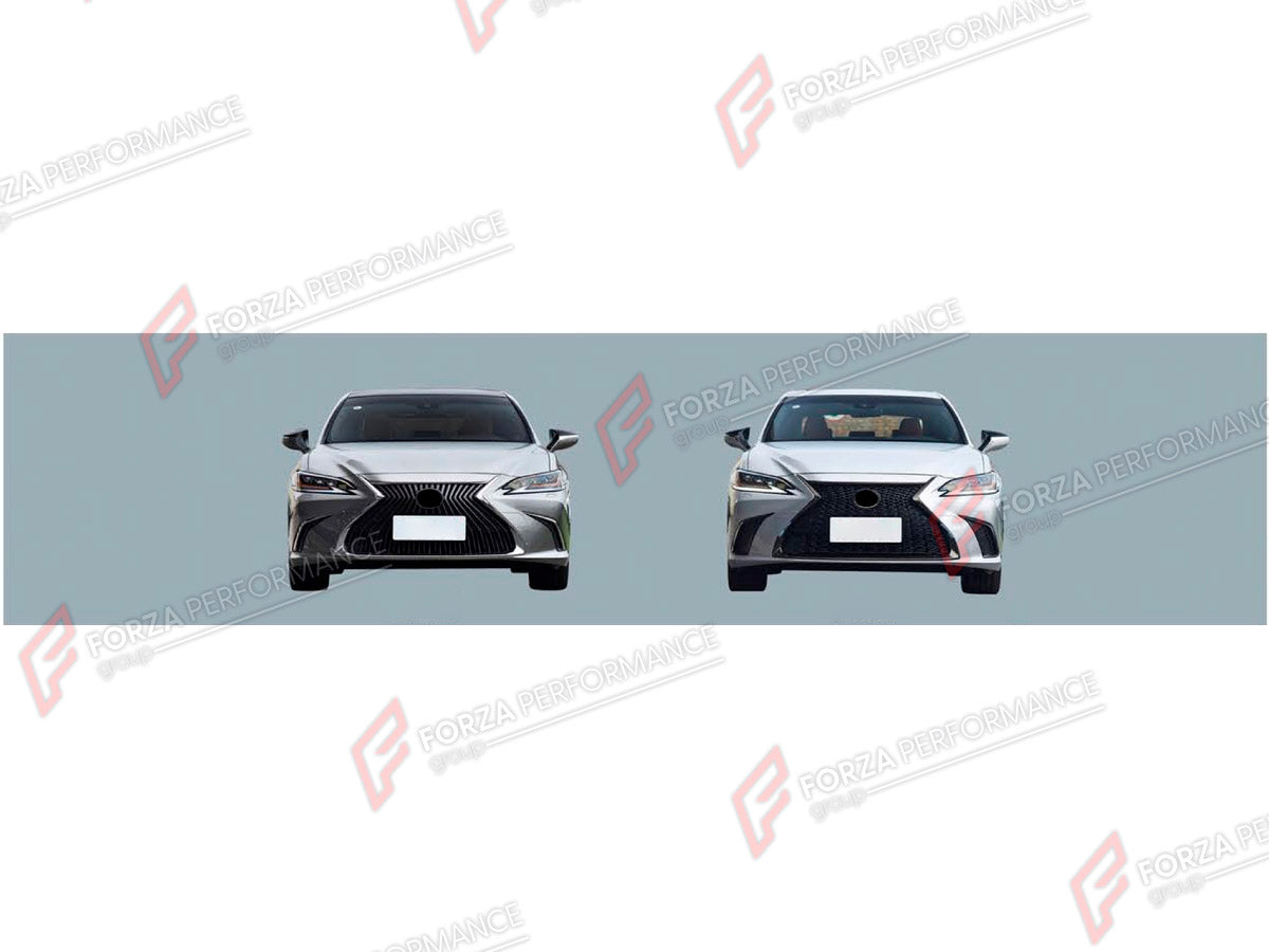 FRONT GRILLE AND DUCKTAIL SPOILER for LEXUS ES200 2018+ FORZA PERFORMANCE custom fit F-Sport Style

Set includes:
Front Grille
Ducktail Spoiler

Material: Plastic

NOTE: Professional installation is required.