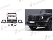 FRONT GRILLE AND HEADLIGHT COVERS for MERCEDES-BENZ G-CLASS W464 G500 G550 2019 - 2024

Set includes:
Front Grille
Headlight Covers

Material: Plastic

NOTE: Professional installation is required.