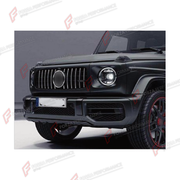 FRONT GRILLE AND HEADLIGHT COVERS for MERCEDES-BENZ G-CLASS W464 G500 G550 2019 - 2024

Set includes:
Front Grille
Headlight Covers

Material: Plastic

NOTE: Professional installation is required.