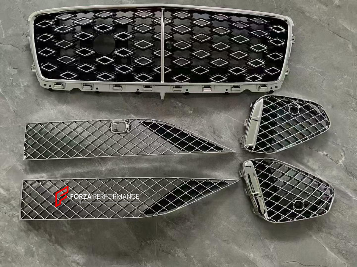 FRONT GRILLE for BENTLEY CONTINENTAL GT IV 2024+ FORZA PERFORMANCE custom fit Mulliner Style

Set includes:
Front Grille

Material: Plastic

NOTE: Professional installation is required.