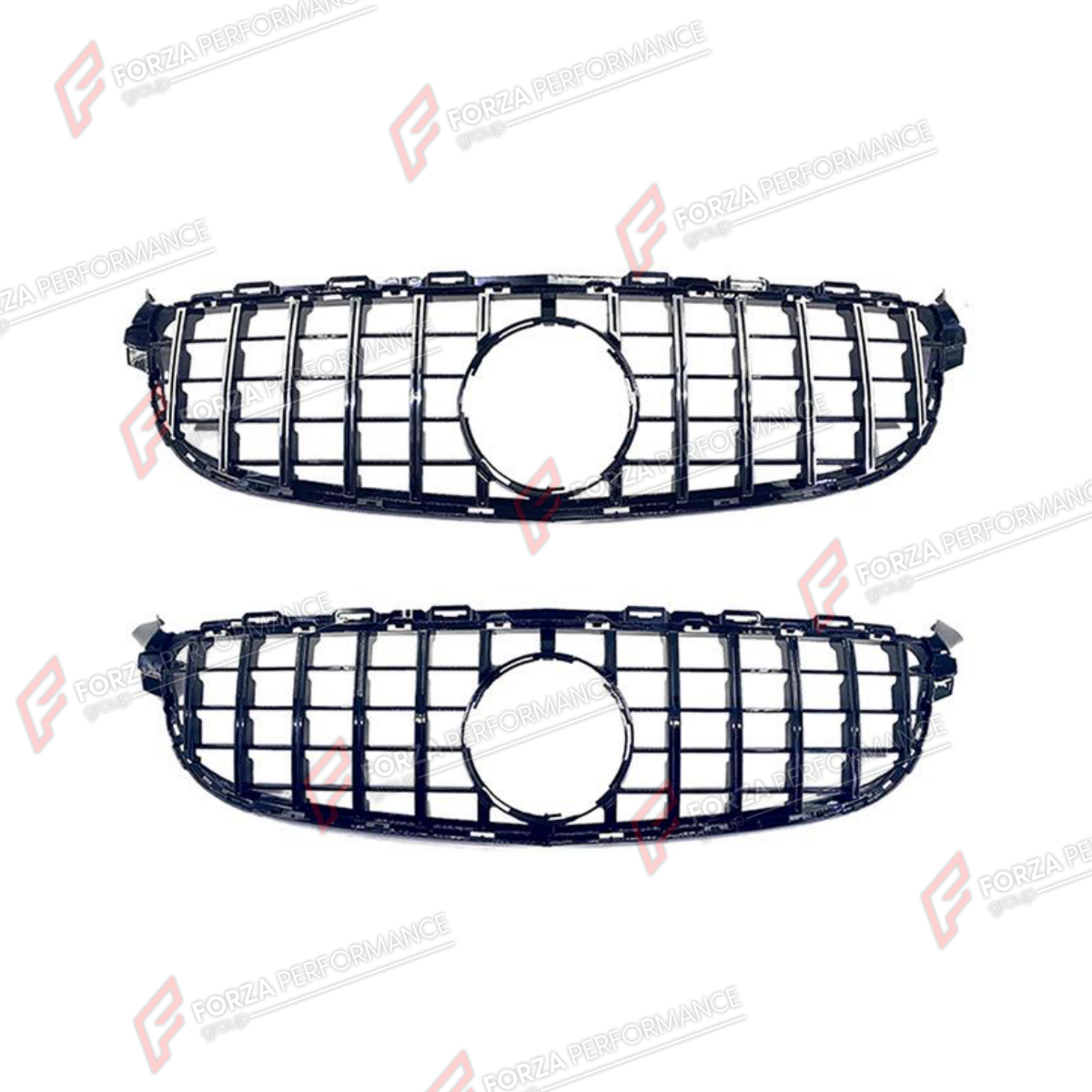 FRONT GRILLE for MERCEDES-BENZ C-CLASS AMG W205 C63 2015 - 2023 FORZA PERFORMANCE custom fit C63 AMG 2019 Style

Set includes:
Front Grille

Material: Plastic

NOTE: Professional installation is required.