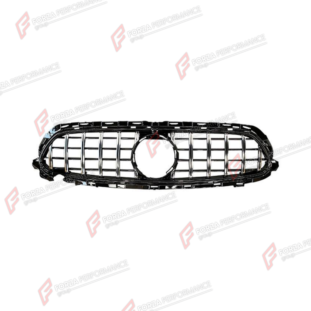 FRONT GRILLE for MERCEDES-BENZ E-CLASS W213 FACELIFT 2020 - 2023 FORZA PERFORMANCE custom fit GT Style

Set includes:
Front Grille

Material: Plastic

NOTE: Professional installation is required.