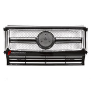 FRONT GRILLE for Mercedes-Benz G-Class W463 2008 - 2018
Set includes:

Front Grille
Material: Plastic

NOTE: Professional installation is required.