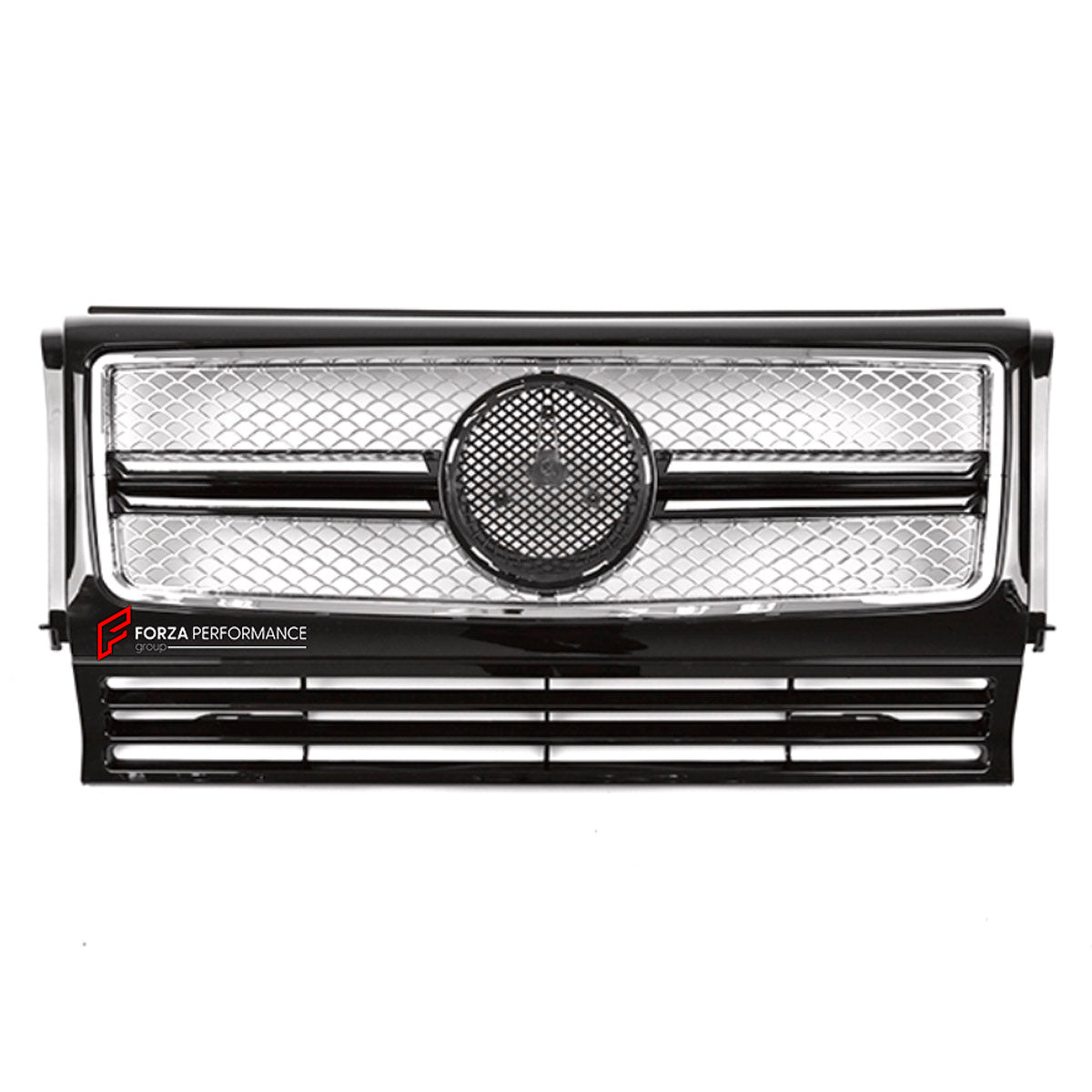 FRONT GRILLE for Mercedes-Benz G-Class W463 2008 - 2018
Set includes:

Front Grille
Material: Plastic

NOTE: Professional installation is required.