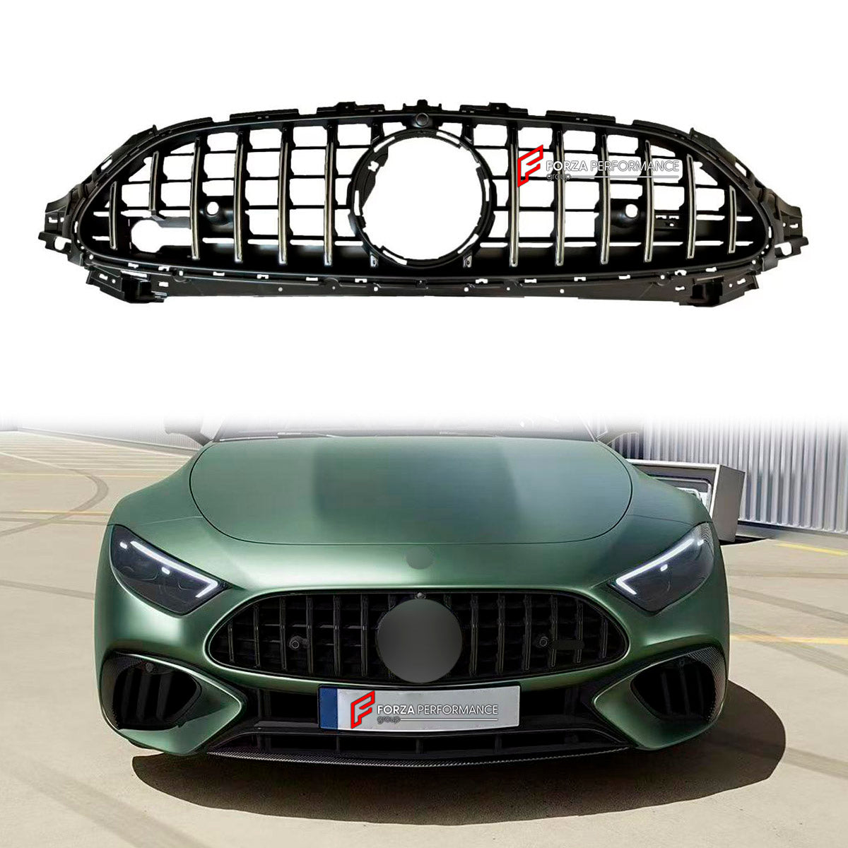 Front Grille for Mercedes Benz SL Class AMG R232 2022+
Set includes:

Front Grille
Material: Plastic

NOTE: Professional installation is required.