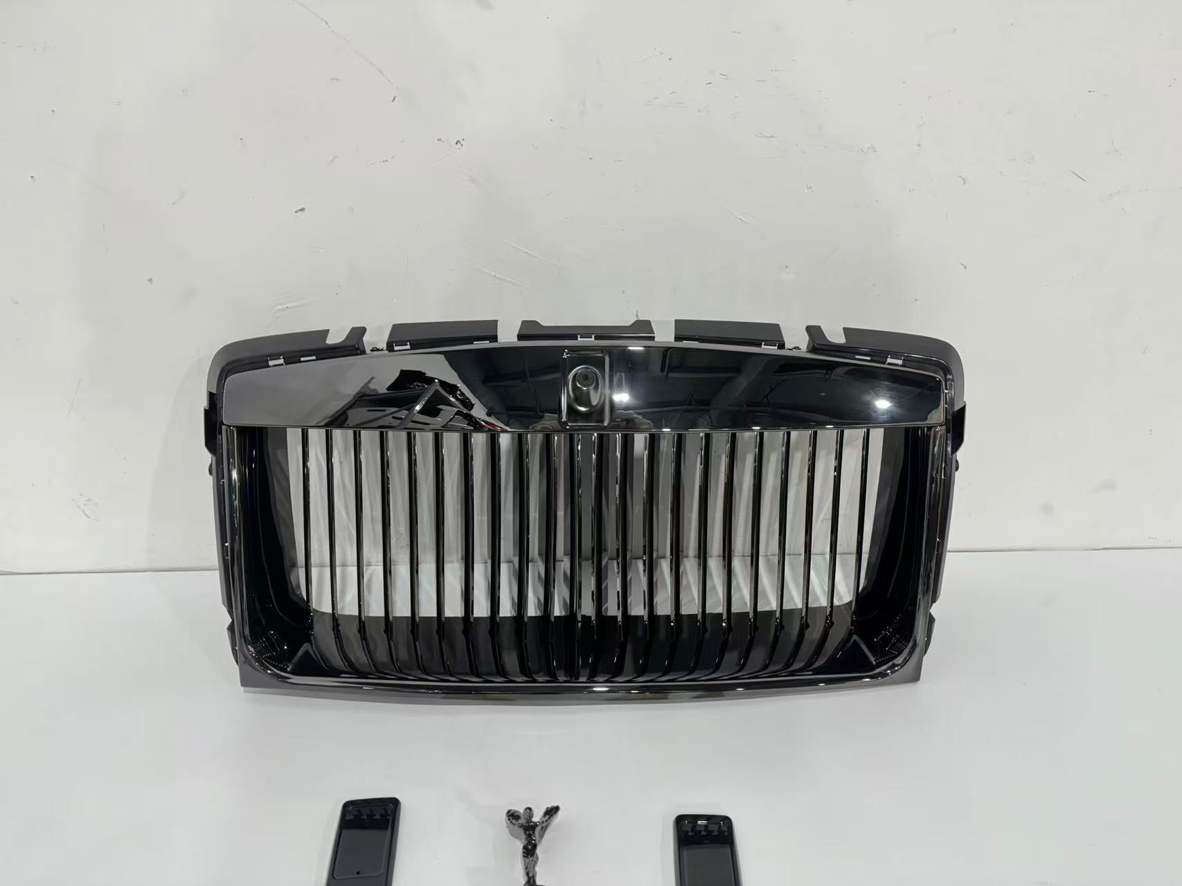 FRONT GRILLE for ROLLS ROYCE WRAITH 2013 - 2023

Set includes:

Grille

Material: Plastic&nbsp;


NOTE: Need to reuse OEM frame plastic bracket. Professional installation is required.&nbsp;