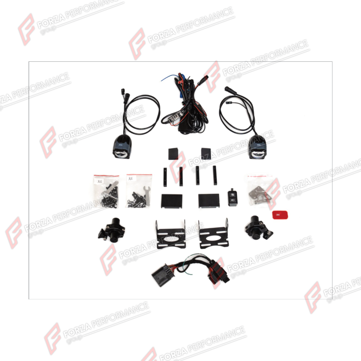FRONT GRILLE SPOTLIGHT KIT for MERCEDES-BENZ G-CLASS W464 G63 2019 - 2024 FORZA PERFORMANCE custom fit AES concealed

Set includes:
Front Grille Spotlight Kit

Material: Plastic

NOTE: Professional installation is required.