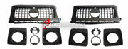 FRONT GT GRILLE AND HEADLIGHT COVERS for Mercedes-Benz W463A W464 G550 G63 2019+   Set includes: Front Grille Headlight Covers
