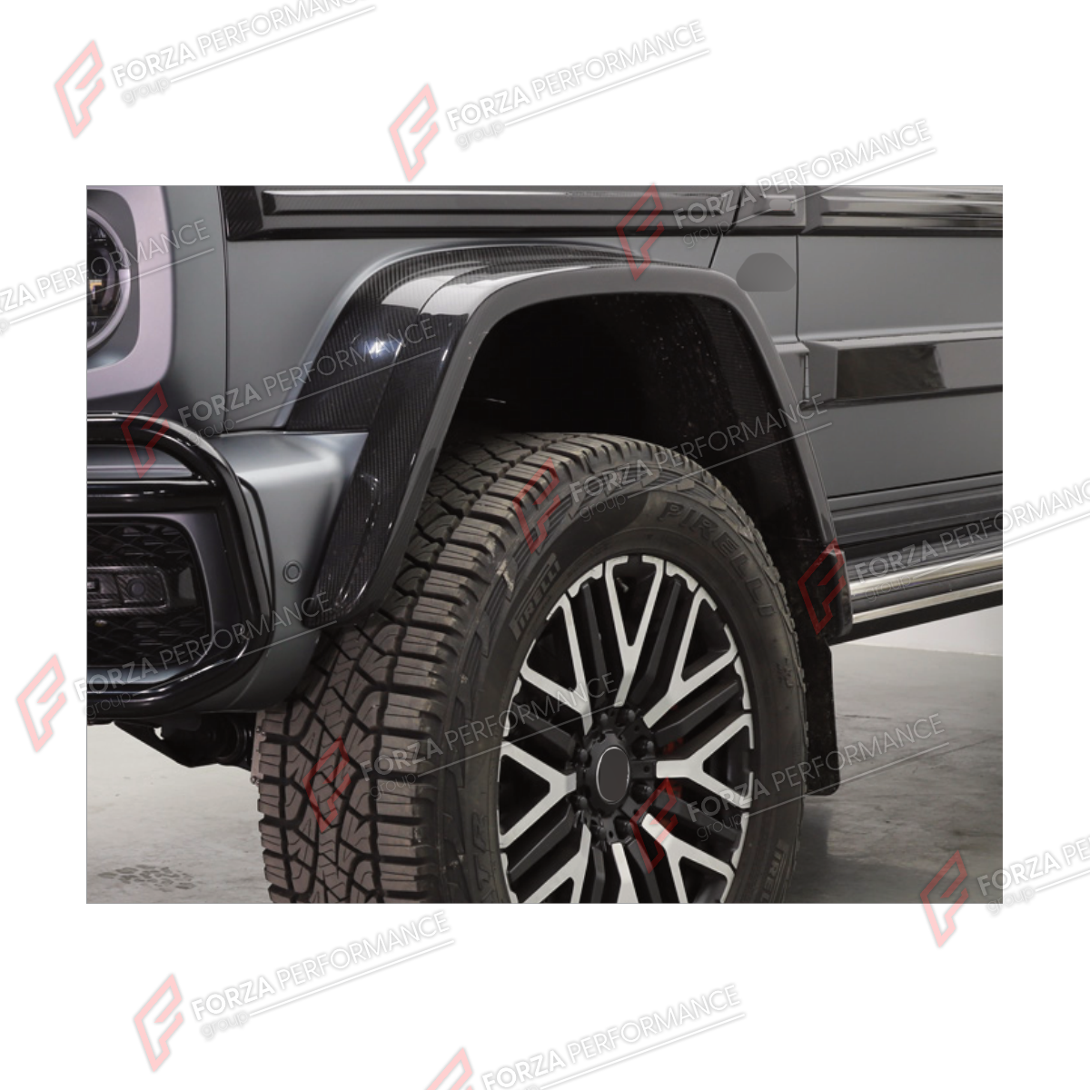 FRONT INNER FENDER LINERS for MERCEDES-BENZ G-CLASS W464 4X4 2019 - 2024

Set includes:
Front Inner Fender Liners

Material: Plastic

NOTE: Professional installation is required.