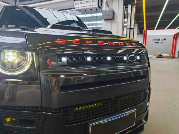 FRONT GRILLE for LAND ROVER DEFENDER L663 2019+

Set includes:

Front Grille&nbsp;

Material: Plastic

Note: Professional installation is required