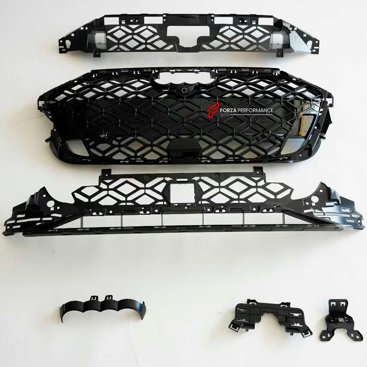 Front Lip And Front Grille for Audi RS3 8Y Facelift 2024+
Set includes:

Front Lip
Front Grille
Material: Plastic

NOTE: Professional installation is required.