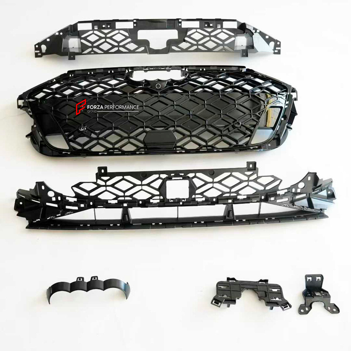 Front Lip And Front Grille for Audi RS3 8Y Facelift 2024+
Set includes:

Front Lip
Front Grille
Material: Plastic

NOTE: Professional installation is required.