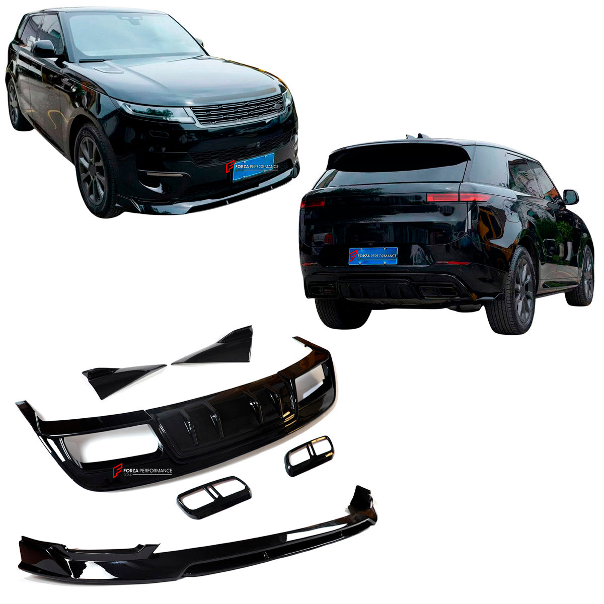 FRONT LIP AND REAR DIFFUSER for LAND ROVER RANGE ROVER SPORT L461 2022