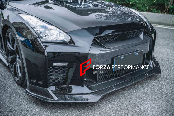 CARBON FIBER FRONT BUMPER FRONT LIP FOR NISSAN GT-R R35 2008-2016