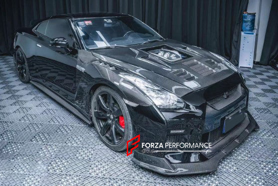 CARBON FIBER FRONT BUMPER FRONT LIP FOR NISSAN GT-R R35 2008-2016