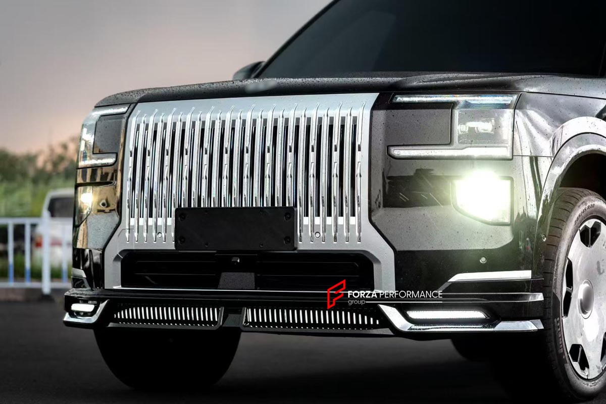 FRONT LIP REAR DIFFUSER for ZEEKR 9X 2025+
Set includes:

Front Lip
Rear Diffuser
Material: Plastic

NOTE: Professional installation is required.