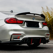 FRONT LIP REAR DIFFUSER REAR SPOILER for BMW M3 M4 F80 F82 F83 2014 - 2020 FORZA PERFORMANCE Custom fit Dry Carbon VTEN Design Style
Set includes:

Front Lip
Rear Diffuser
Rear Spoiler
Material: Plastic

NOTE: Professional installation is required.
