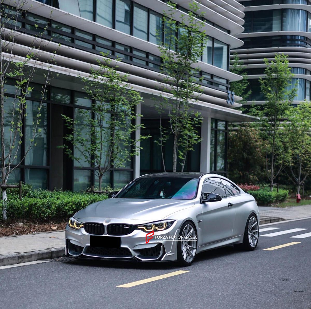 FRONT LIP REAR DIFFUSER REAR SPOILER for BMW M3 M4 F80 F82 F83 2014 - 2020 FORZA PERFORMANCE Custom fit Dry Carbon VTEN Design Style
Set includes:

Front Lip
Rear Diffuser
Rear Spoiler
Material: Plastic

NOTE: Professional installation is required.