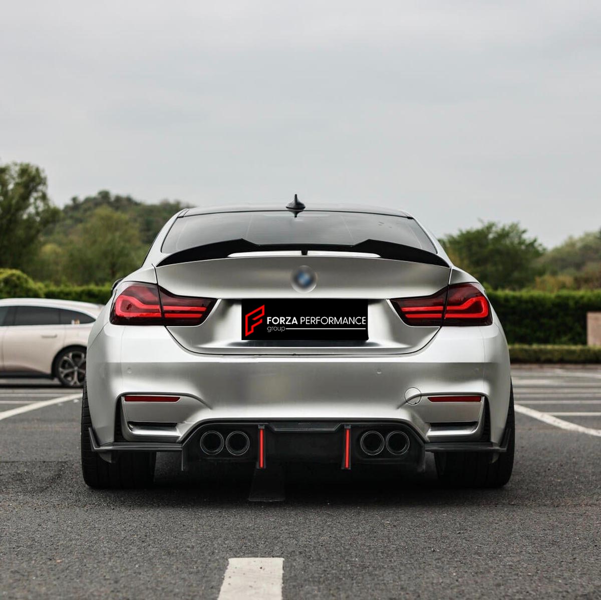 FRONT LIP REAR DIFFUSER REAR SPOILER for BMW M3 M4 F80 F82 F83 2014 - 2020 FORZA PERFORMANCE Custom fit Dry Carbon VTEN Design Style
Set includes:

Front Lip
Rear Diffuser
Rear Spoiler
Material: Plastic

NOTE: Professional installation is required.