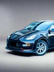 FRONT LIP REAR DIFFUSER REAR SPOILER for TESLA MODEL Y 2020 - 2024 FORZA PERFORMANCE Custom fit Dry Carbon VTEN Design Style
Set includes:

Front Lip
Rear Diffuser
Rear Spoiler
Material: Plastic

NOTE: Professional installation is required.