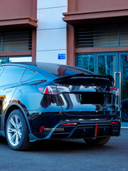 FRONT LIP REAR DIFFUSER REAR SPOILER for TESLA MODEL Y 2020 - 2024 FORZA PERFORMANCE Custom fit Dry Carbon VTEN Design Style
Set includes:

Front Lip
Rear Diffuser
Rear Spoiler
Material: Plastic

NOTE: Professional installation is required.