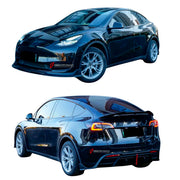 FRONT LIP REAR DIFFUSER REAR SPOILER for TESLA MODEL Y 2020 - 2024 FORZA PERFORMANCE Custom fit Dry Carbon VTEN Design Style
Set includes:

Front Lip
Rear Diffuser
Rear Spoiler
Material: Plastic

NOTE: Professional installation is required.