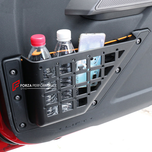 FRONT REAR DOORS STORAGE POCKETS ORGANIZER BOX for FORD BRONCO 2021+



Set includes:

Door Storage Box

Material: Plastic

Note: Professional installation is required.

Contact us for pricing