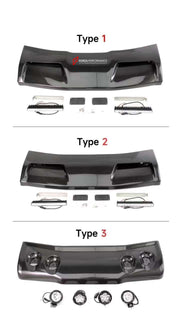 FRONT ROOF LED BAR with REAR SPOILER for MERCEDES BENZ G CLASS W463A W464 2018 - 2024 Forza Performance Custom fit

Set includes:
Front Roof LED Bar
Rear Spoiler
Unpainted Finish

Material: Carbon Fiber

NOTE: Professional installation, drilling and electrician is required.