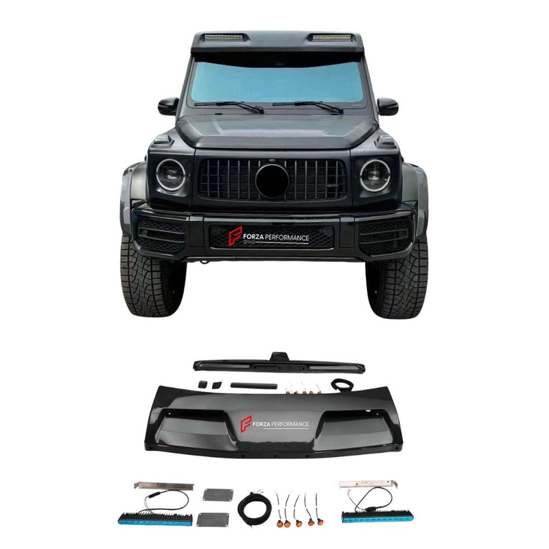 FRONT ROOF LED BAR with REAR SPOILER for MERCEDES BENZ G CLASS W463A W464 2018 - 2024