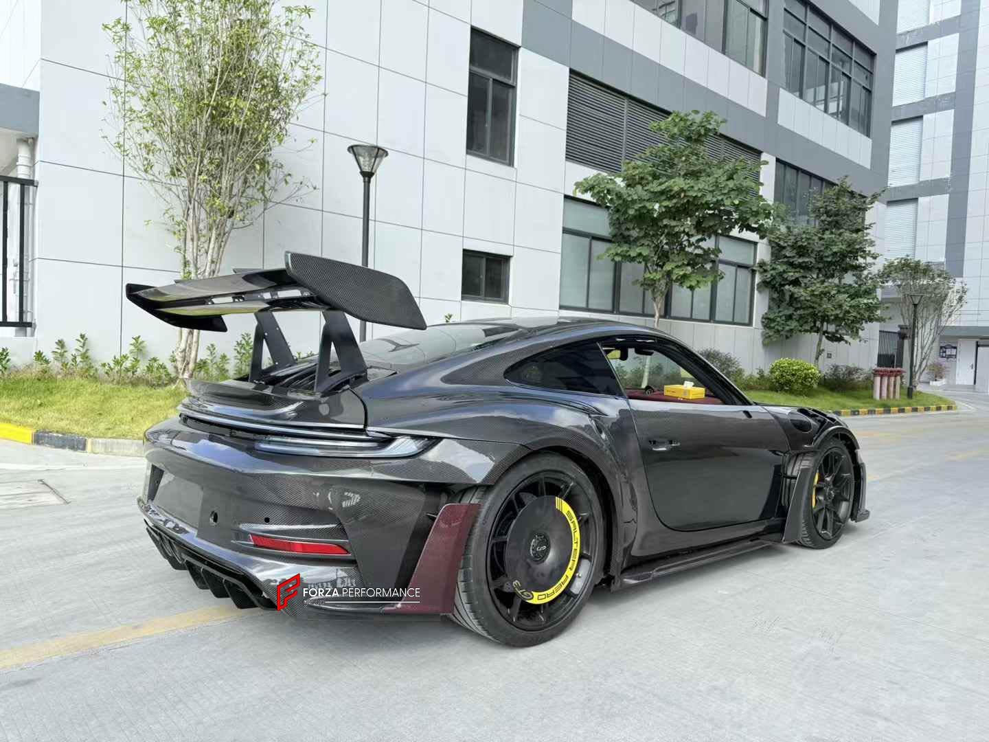 FULL CARBON SHELL REPLACEMENT PARTS for PORSCHE 911 992.1 GT3 RS 2019 - 2025
Set includes:

Front Lip
Front Bumper
Hood Bonnet
Front Fenders
Side Skirts
Doors
Quarter Panel
Engine Lid
Rear Duck Spoiler
Rear Bumper
Rear Diffuser
Rear Wing Spoiler
Material: Dry Carbon

NOTE: Professional installation is required.