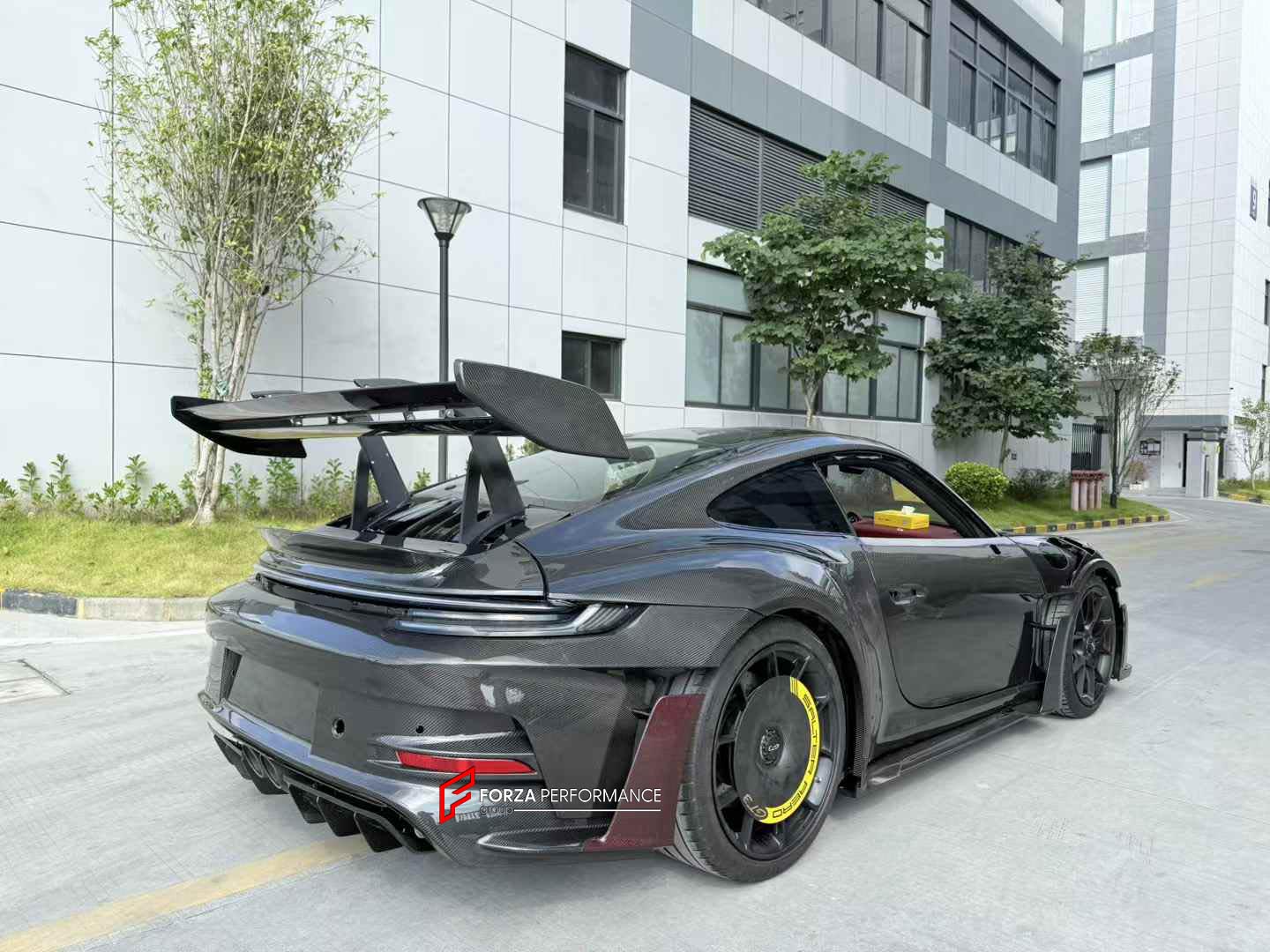 FULL CARBON SHELL REPLACEMENT PARTS for PORSCHE 911 992.1 GT3 RS 2019 - 2025
Set includes:

Front Lip
Front Bumper
Hood Bonnet
Front Fenders
Side Skirts
Doors
Quarter Panel
Engine Lid
Rear Duck Spoiler
Rear Bumper
Rear Diffuser
Rear Wing Spoiler
Material: Dry Carbon

NOTE: Professional installation is required.