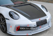 FULL DRY CARBON BODY KIT V3 for PORSCHE 911 992 2018+  Set includes:  Front Lip Front Bumper Vents Side Skirts Hood/Bonnet Spoiler Rear Bumper Mirror Covers Trunk Spoiler Exhaust Tips