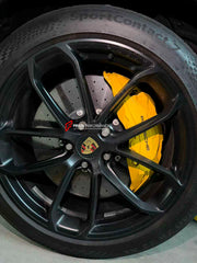 We manufacture premium quality carbon ceramic brakes discs rotors for PORSCHE CAYENNE TURBO GT COUPE 9YB 2018+ in any size

Specification:

Authentic Akebono 10 Pot Front Brake Calipers
Genuine Porsche 4 pot Rear Brake Calipers
Front disc: 420 mm, thickness 40 mm

Rear disc: 410 mm, thickness 32 mm
Material: Carbon Ceramic ( C / SiC) rings, Aluminium hat / bell

Includes: Carbon ceramic brake disсs / rotors, brake pads, brackets for calipers, hoses.

Fitment: Direct Bolt-On replace OE IRON

BRAKE DISCS ROTO