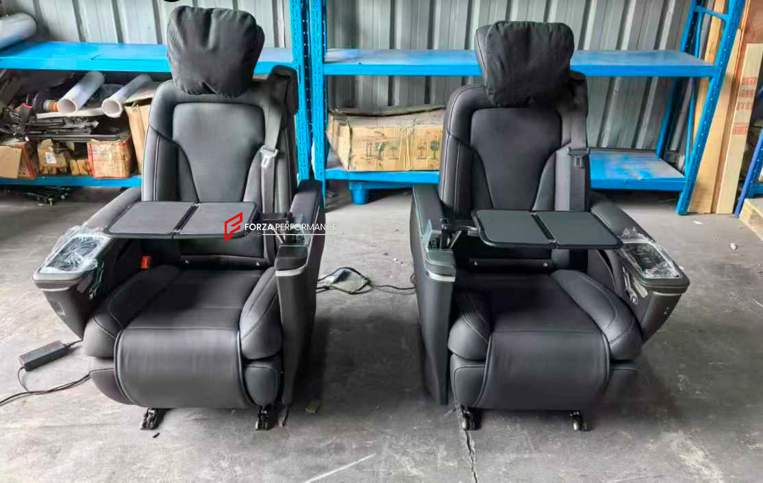 GENUINE OEM MERCEDES-BENZ LUXURY SEATS SET for MERCEDES BENZ V-CLASS EQV W447 

Material: Lugano Leather

Functions: Ventilation, heating, adjustments, Type-C charging, cup holders.

Part Number: A44894032009E43 A44894033009E43

For Extra Cost: Folding Tabel, Zero-Gravity mechanism.

NOTE: Professional installation is required.

CONTACT US FOR PRICING