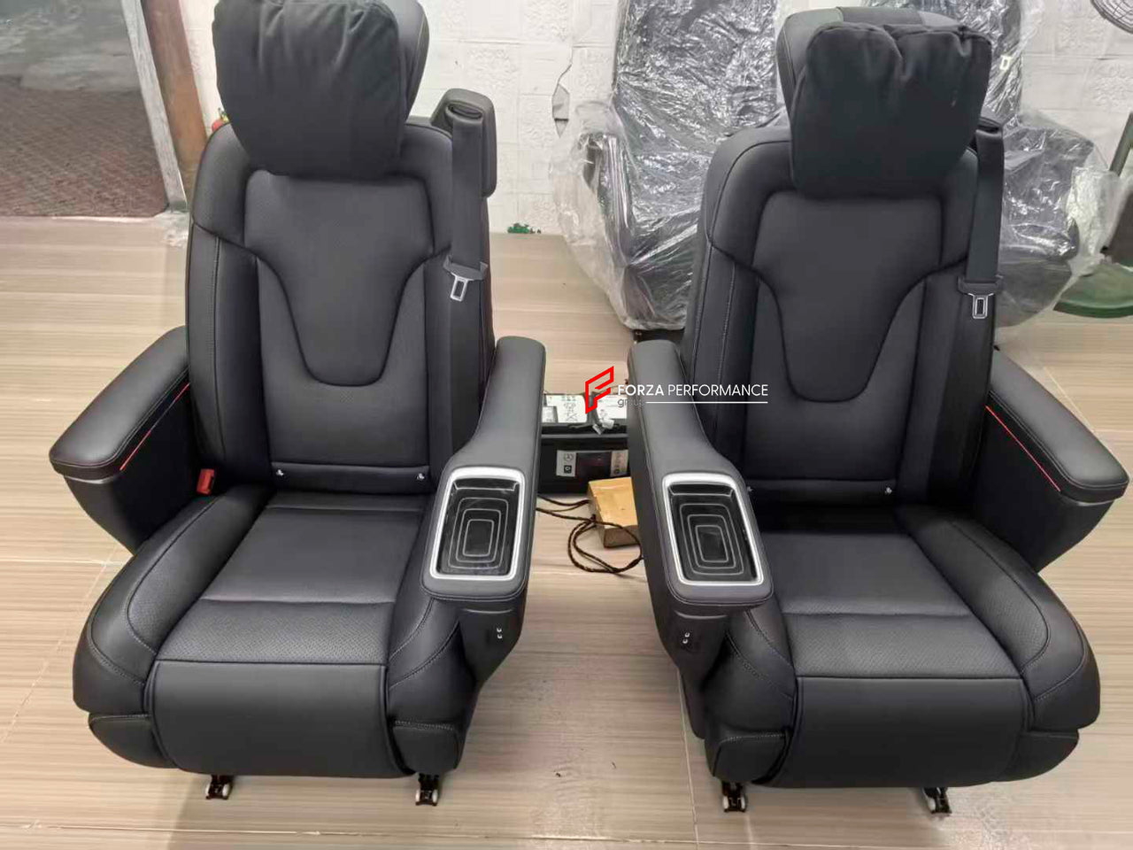 GENUINE OEM MERCEDES-BENZ LUXURY SEATS SET for MERCEDES BENZ V-CLASS EQV W447 

Material: Lugano Leather

Functions: Ventilation, heating, adjustments, Type-C charging, cup holders.

Part Number: A44894032009E43 A44894033009E43

For Extra Cost: Folding Tabel, Zero-Gravity mechanism.

NOTE: Professional installation is required.

CONTACT US FOR PRICING