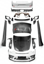 GT3 RS CARBON BODY KIT for PORSCHE 911 CARRERA 991.2 2015 - 2020

Set includes:
Front Lip
Front Bumper
Hood / Bonnet
Front Fenders
Side Skirts
Rear Spoiler
Rear Bumper
Rear Diffuser

Material: Carbon Fiber

* Each part of this kit can be sent separately. Please contact us if you need a specific part.