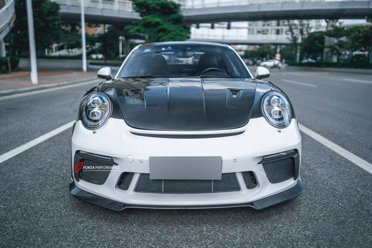 GT3 RS CARBON BODY KIT for PORSCHE 911 CARRERA 991.2 2015 - 2020

Set includes:
Front Lip
Front Bumper
Hood / Bonnet
Front Fenders
Side Skirts
Rear Spoiler
Rear Bumper
Rear Diffuser

Material: Carbon Fiber

* Each part of this kit can be sent separately. Please contact us if you need a specific part.