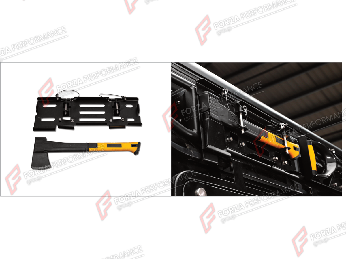 HATCHET AXE HOLDER FOR ROOF RACK BAR LUGGAGE for MERCEDES-BENZ G-CLASS W463 2008 - 2018

Set includes:
Hatchet Axe Holder For Roof Rack Bar Luggage

Material: Plastic

NOTE: Professional installation is required.