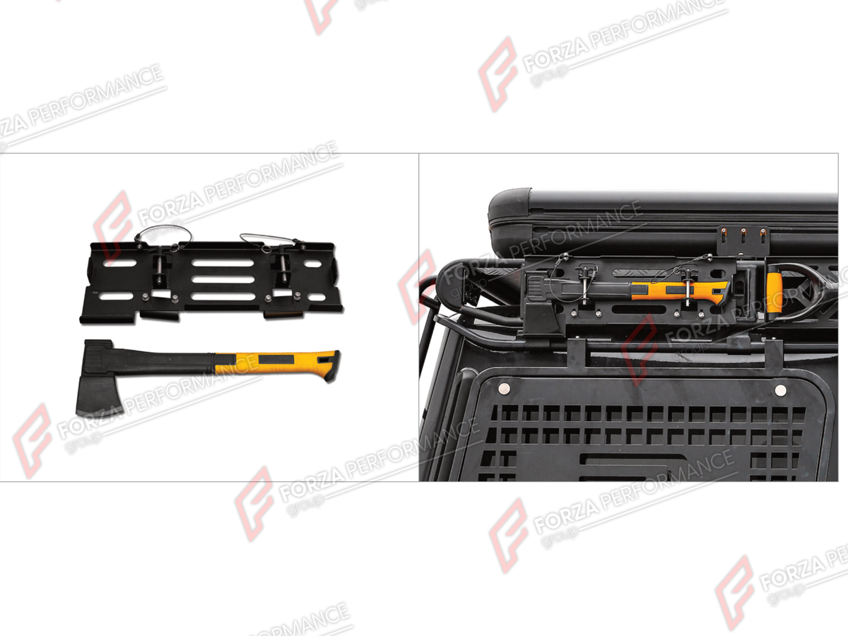HATCHET AXE HOLDER FOR ROOF RACK BAR LUGGAGE for MERCEDES-BENZ G-CLASS W464 2019 - 2024

Set includes:
Hatchet Axe Holder For Roof Rack Bar Luggage

Material: Plastic

NOTE: Professional installation is required.