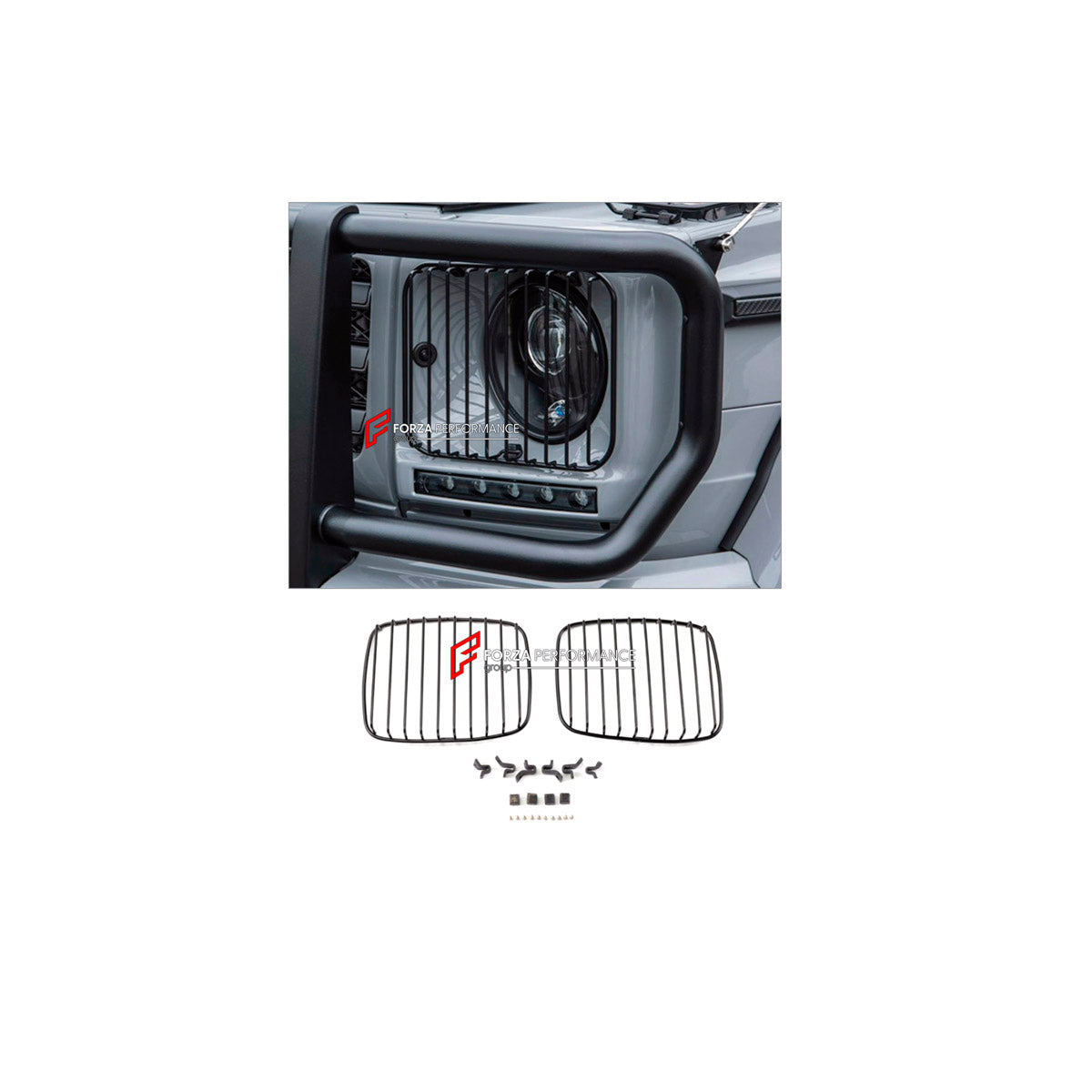 HEADLIGHT COVERS for MERCEDES-BENZ G-CLASS W463 2008 - 2018

Set includes:
Headlight Covers

Material: Plastic

NOTE: Professional installation is required.