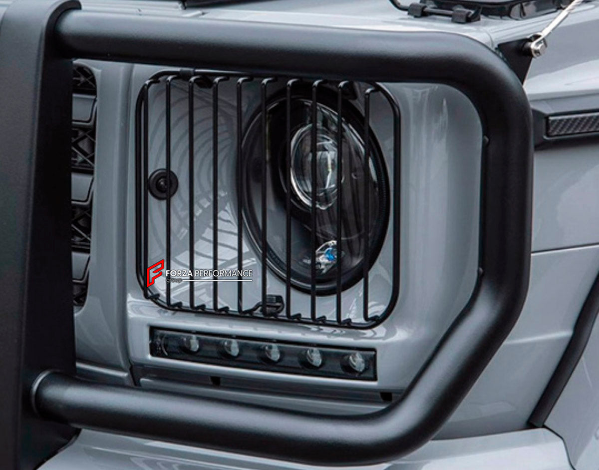 HEADLIGHT COVERS for MERCEDES-BENZ G-CLASS W463 2008 - 2018

Set includes:
Headlight Covers

Material: Plastic

NOTE: Professional installation is required.
